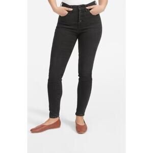 Everlane The Authentic Stretch High-Rise Skinny Button Fly black women size 29